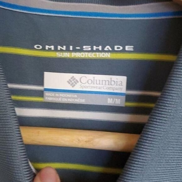 Columbia Omnishade Sun Protection Embroidered Polo Short Sleeve Sz M Shirt - Picture 3 of 9